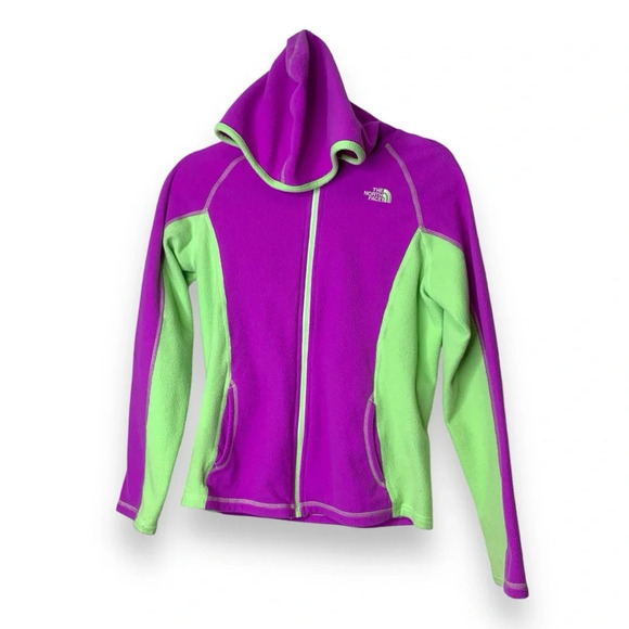 The North Face Kids Two Tone Fleece Zip Up Hoodie Size 14-16 L (Flaw) - Picture 1 of 12